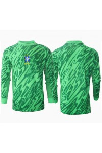 Brasil Keeper Fotballdrakt Hjemme Klær Copa America 2024 Lange ermer